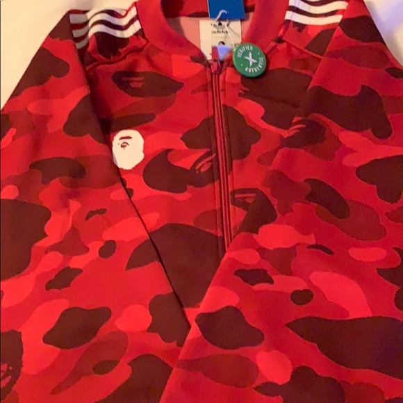 Bape x Adidas Raw Red Jacket